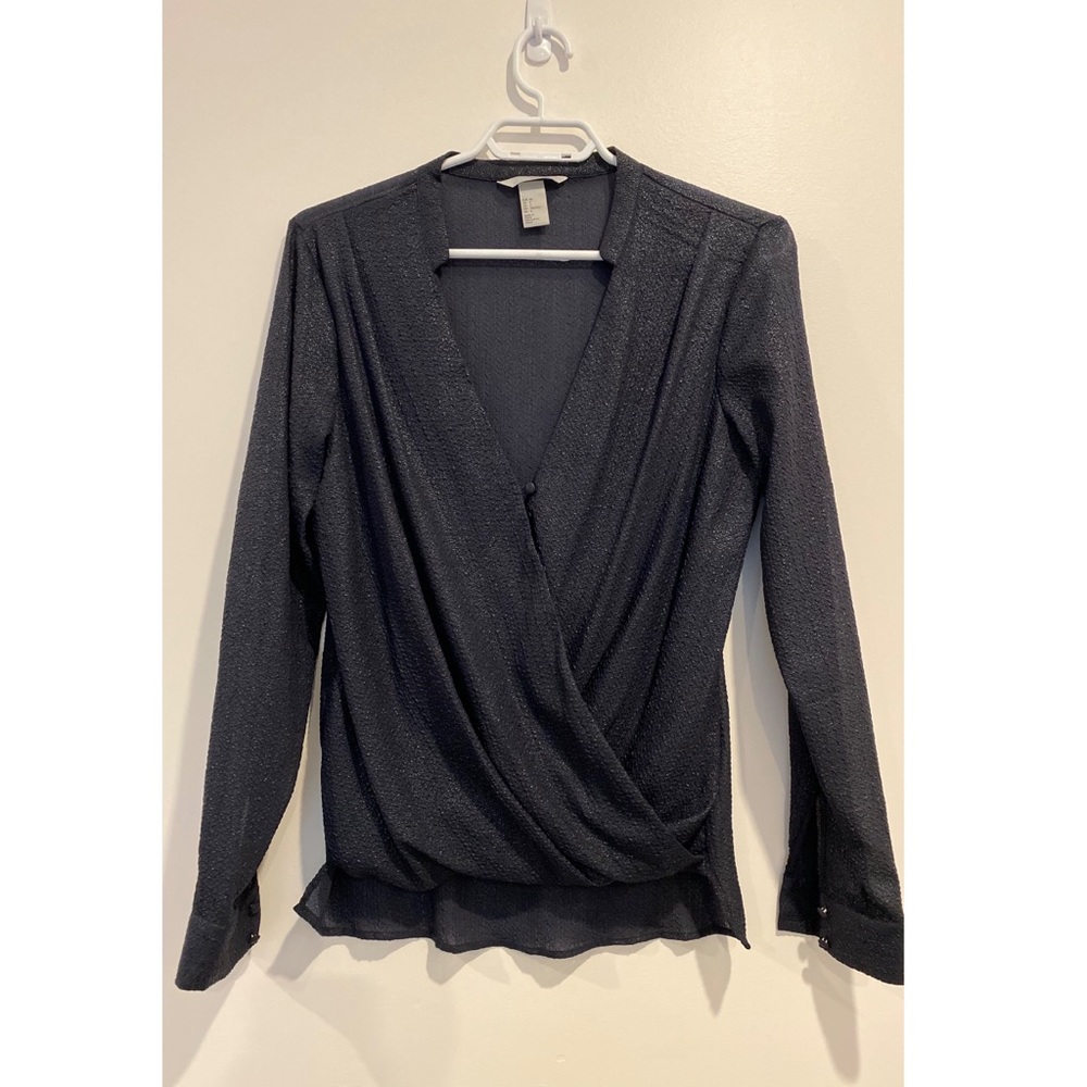 H&M draped front blouse